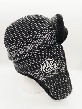 MAC TOOLS | knit plush lined trapper winter cozy hat toque